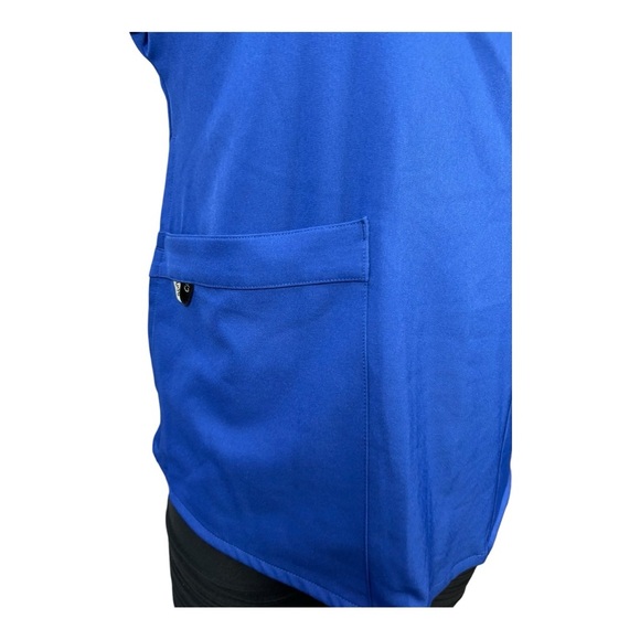 Climate Right Cuddl Duds Women’s Woven Twill Scrub Top V-neck Blue XS - Picture 6 of 8